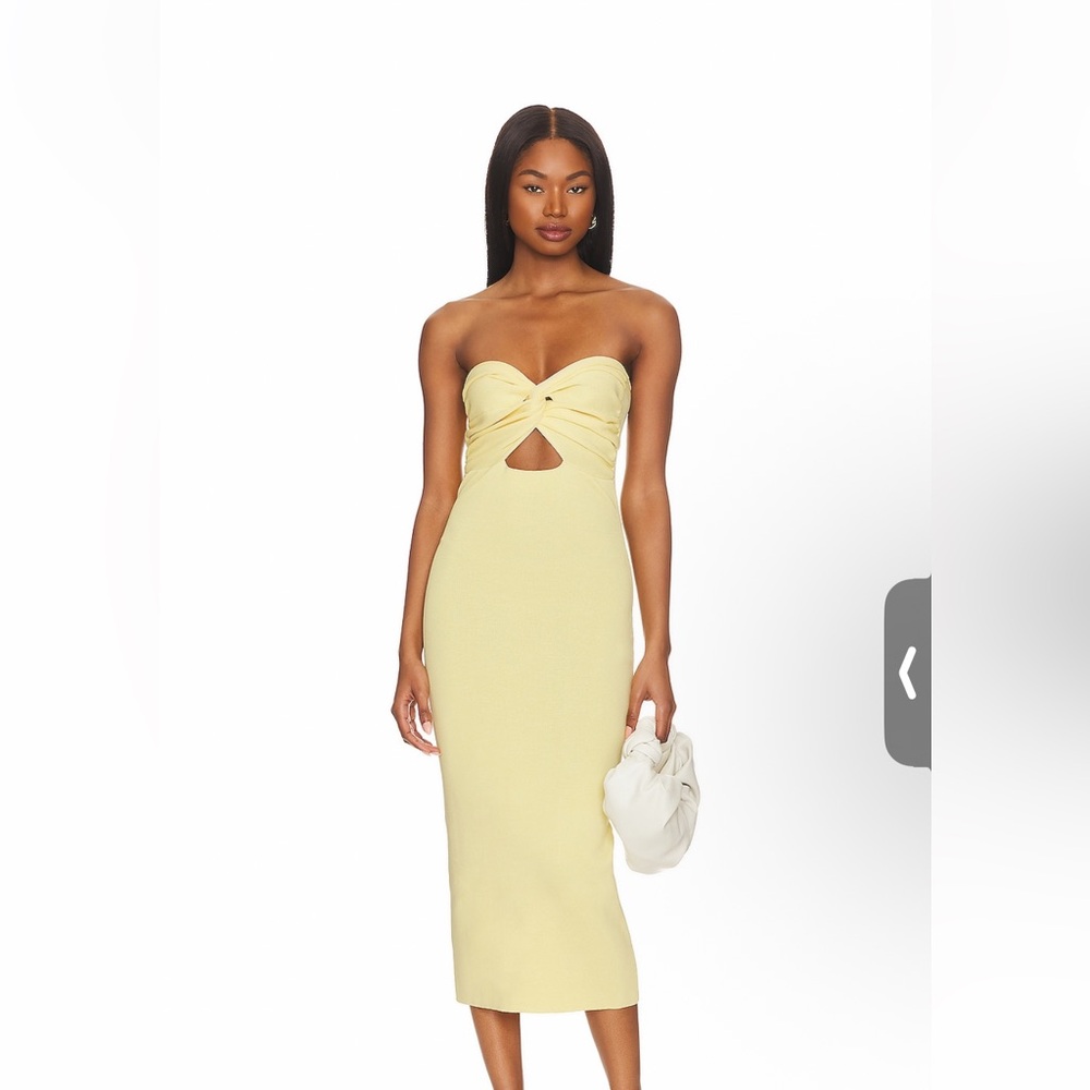 Chic Strapless Yellow Dress